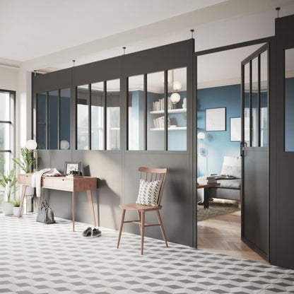 Indvendig dør Industrial 80 cm Venstre Sort