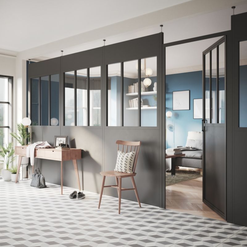 Indvendig dør Industrial 80 cm Venstre Sort
