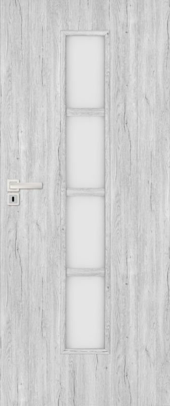 Indvendig dør Olga 80 cm Højre Eg Silver