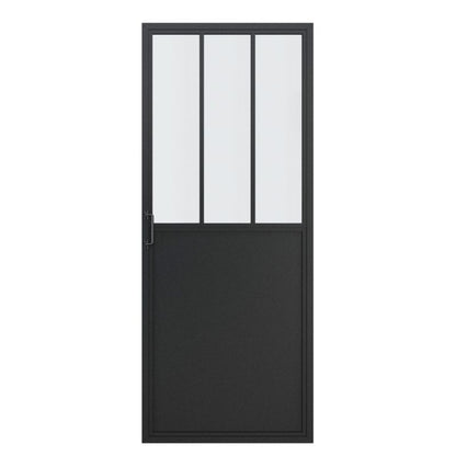 Skydedør Industrial 80 cm Sort Stål