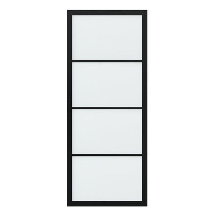 Skydedør Loft 80 cm Sort