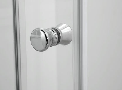 Brusedør i niche 118-122 cm Hærdet Glas Blank Krom