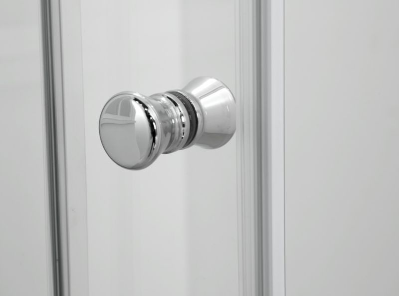 Brusedør i niche 118-122 cm Hærdet Glas Blank Krom