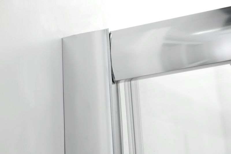 Brusedør i niche 118-122 cm Hærdet Glas Blank Krom