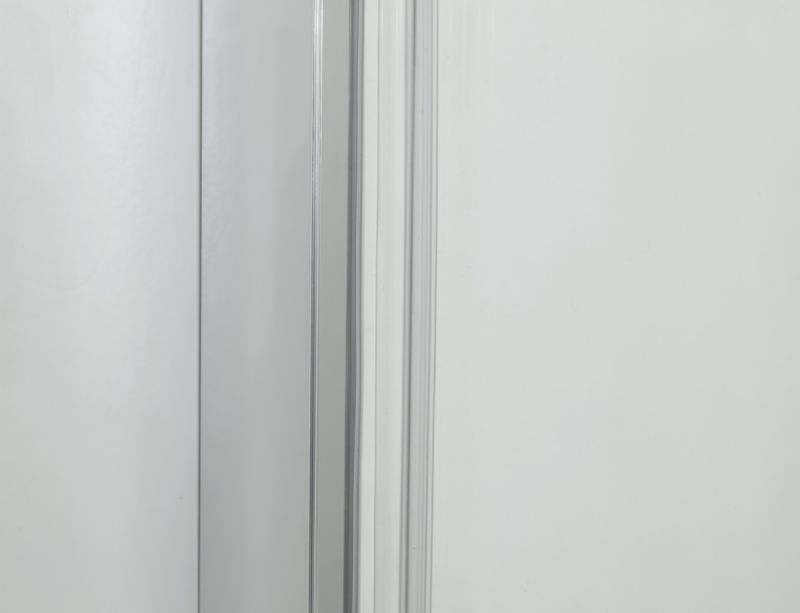 Brusedør i niche 118-122 cm Hærdet Glas Blank Krom
