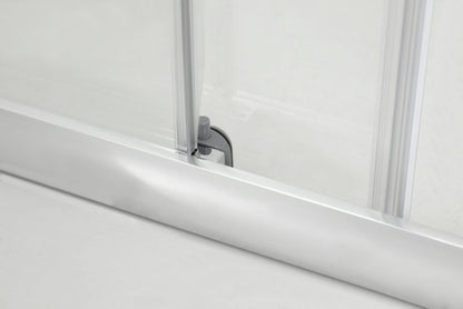 Brusedør i niche 118-122 cm Hærdet Glas Blank Krom