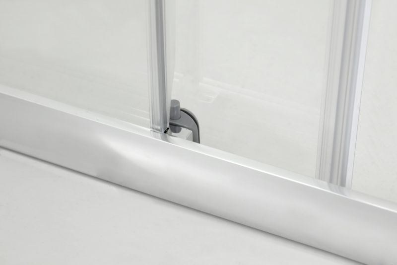 Brusedør i niche 118-122 cm Hærdet Glas Blank Krom