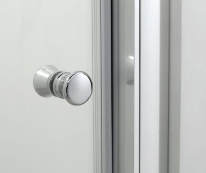 Brusedør i niche 118-122 cm Hærdet Glas Blank Krom