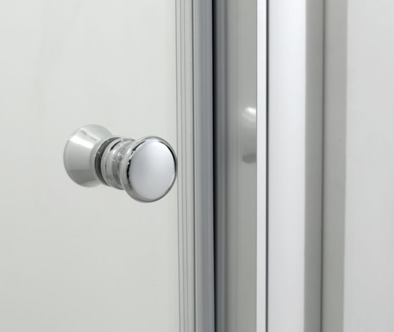 Brusedør i niche 118-122 cm Hærdet Glas Blank Krom