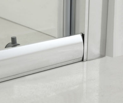Brusedør i niche 118-122 cm Hærdet Glas Blank Krom
