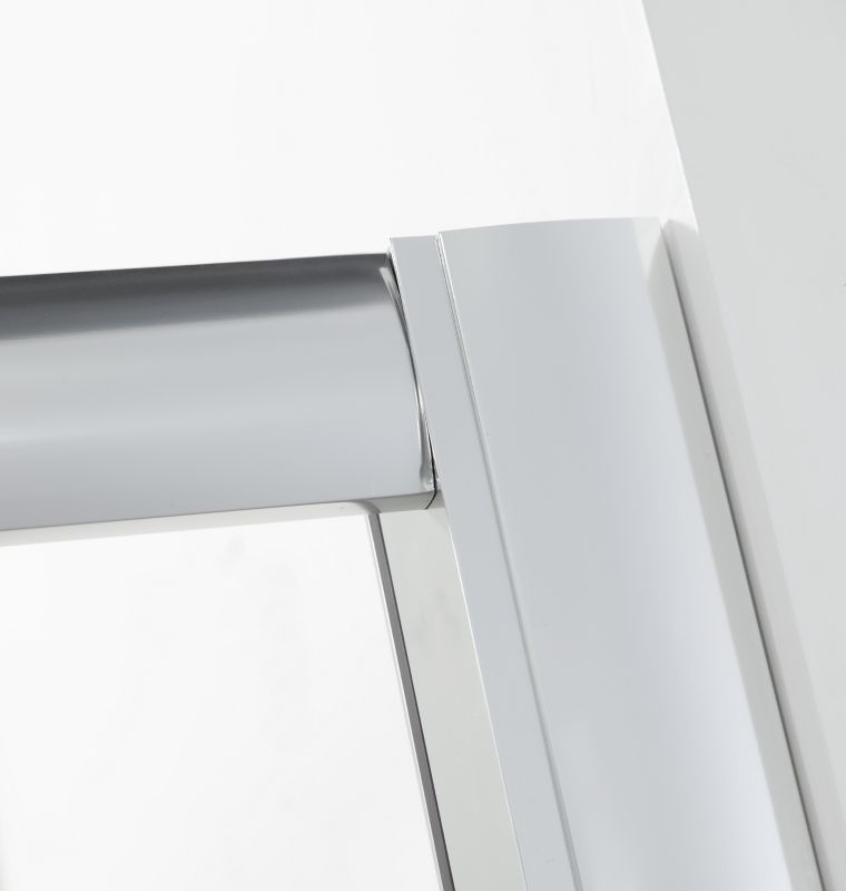 Brusedør i niche 118-122 cm Hærdet Glas Blank Krom