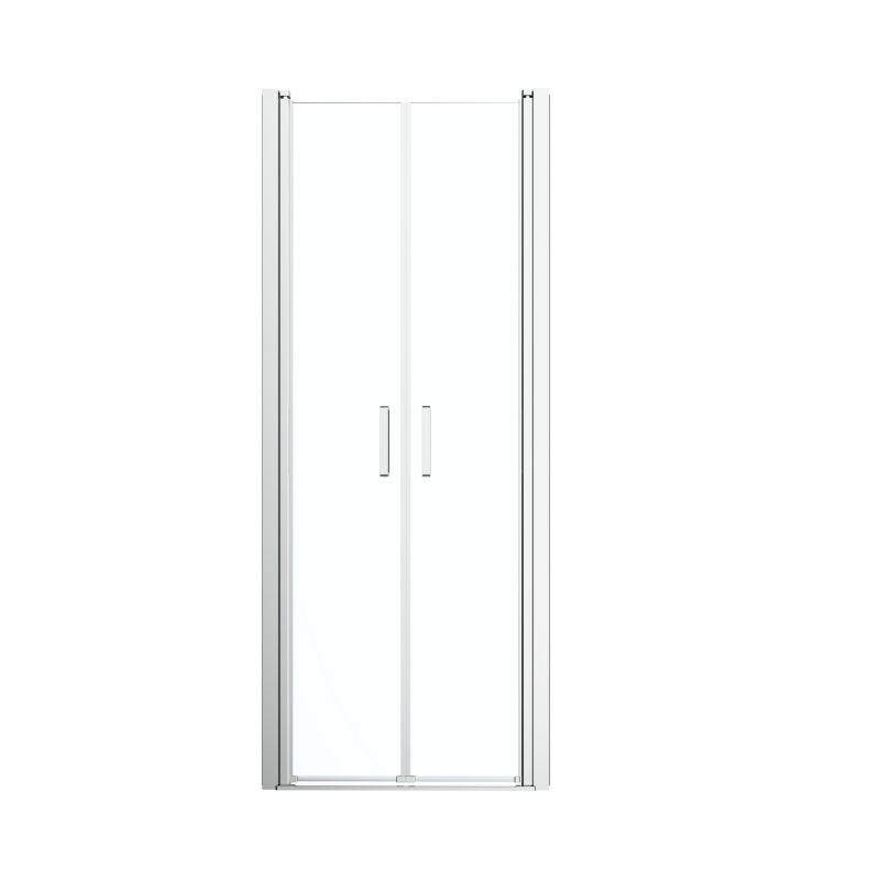Dobbelt Bruse-dør Ledava 80 cm Krom/Transparent | 5063022042484