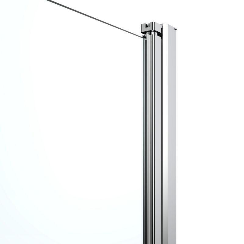 Dobbelt Bruse-dør Ledava 80 cm Krom/Transparent | 5063022042484