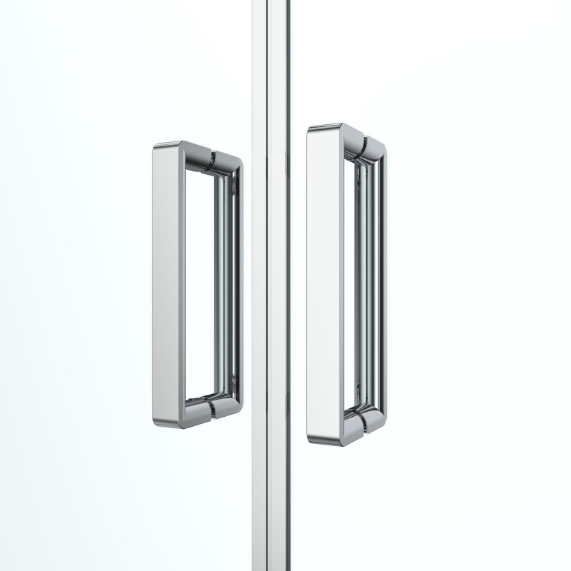 Dobbelt Bruse-dør Ledava 80 cm Krom/Transparent | 5063022042484