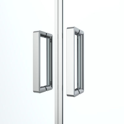 Dobbelt Bruse-dør Ledava 80 cm Krom/Transparent | 5063022042484