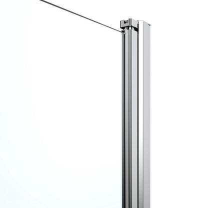 Dobbelt Bruse-dør Ledava 90 cm Krom/Transparent