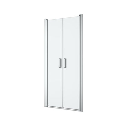 Dobbelt Bruse-dør Ledava 90 cm Krom/Transparent
