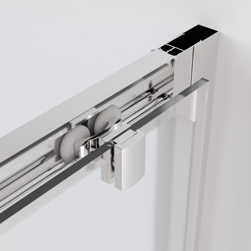 Skydedør til bruseniche Justerbar 105-140 cm Krom | FLEXI DRZWI CHROM