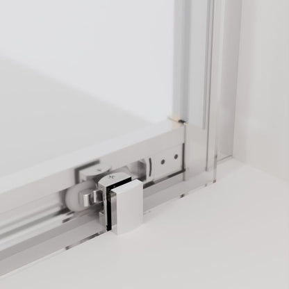 Skydedør til bruseniche Justerbar 105-140 cm Krom | FLEXI DRZWI CHROM