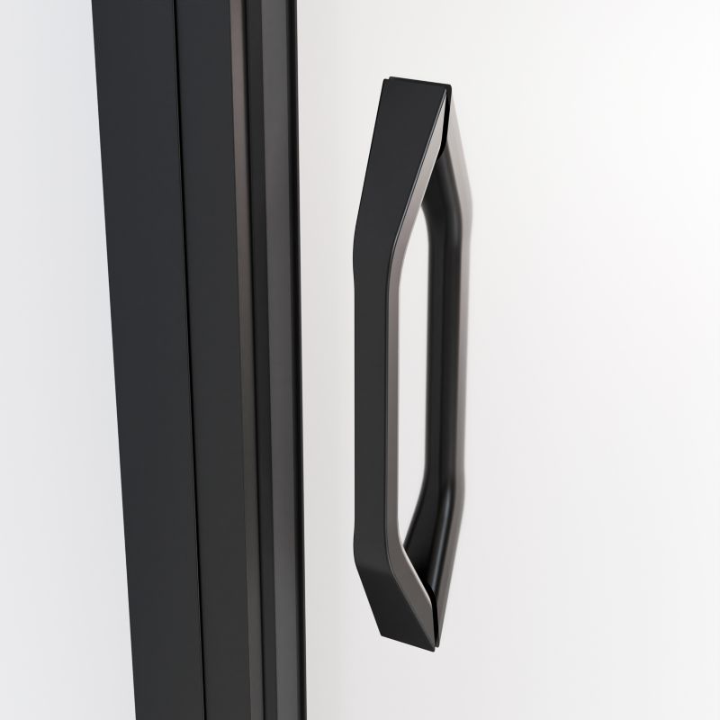 Brusedøre Forskydelig Justerbar 105-140 cm Sort 200 cm Høj