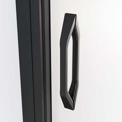Brusedøre Forskydelig Justerbar 105-140 cm Sort 200 cm Høj