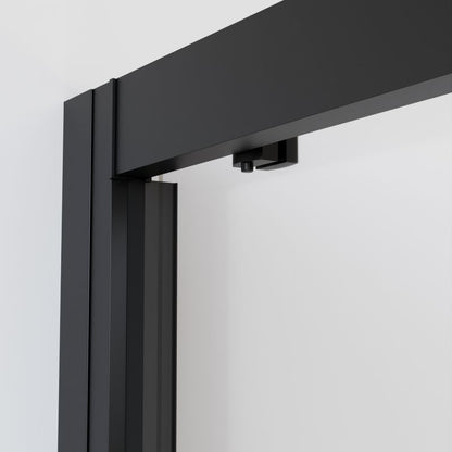 Brusedøre Forskydelig Justerbar 105-140 cm Sort 200 cm Høj