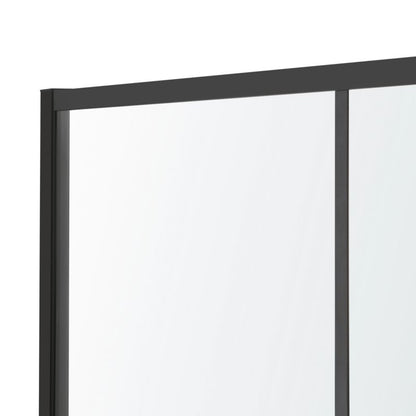 GoodHome Ahti 120 cm skydedør til brusekabine i krom/mat-sort