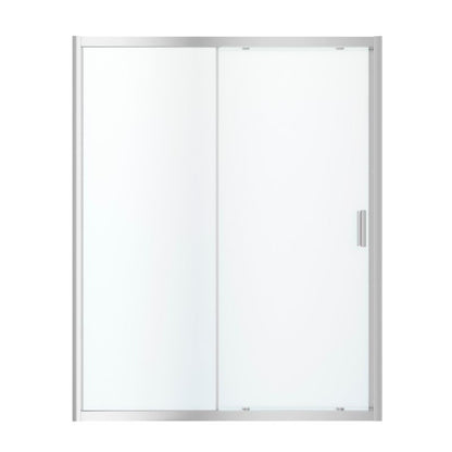 GoodHome Beloya 160 cm skydedør til brusekabine i krom/transparent