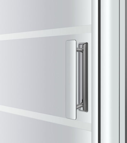 GoodHome Beloya tredelt skydedør til brusekabine 90 cm krom/spejlglas