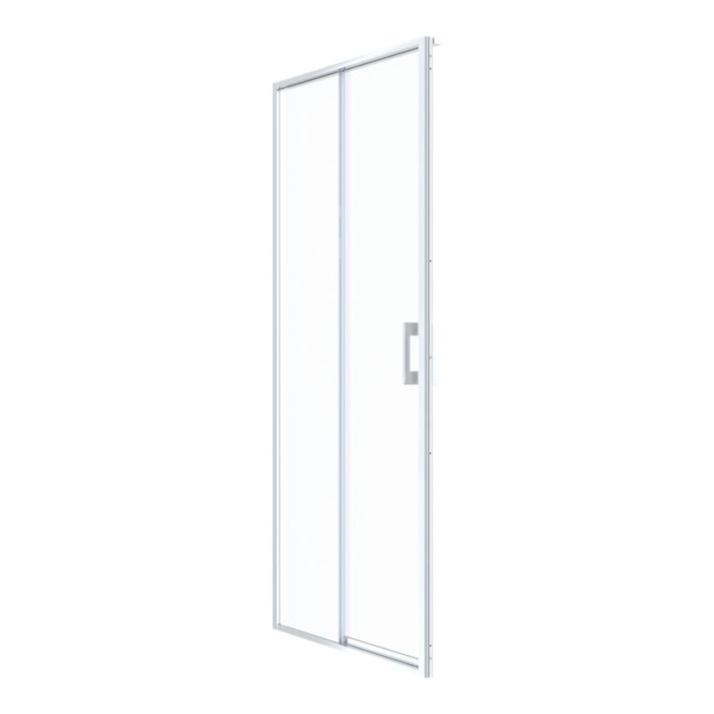 Skydedør til bruseniche 120 cm Krom/Transparent
