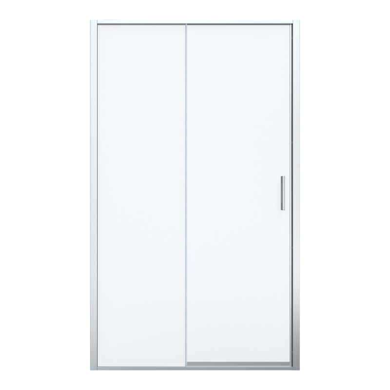 Skydedør til bruseniche 120 cm Krom/Transparent