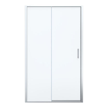 Skydedør til bruseniche 120 cm Krom/Transparent
