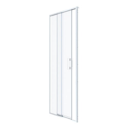 Skydedør til bruseniche 120 cm Krom/Transparent