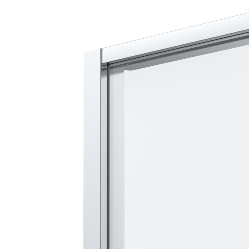 Skydedør til bruseniche 120 cm Krom/Transparent