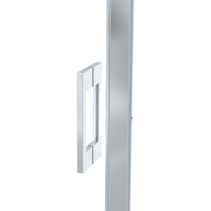 Skydedør til bruseniche 120 cm Krom/Transparent