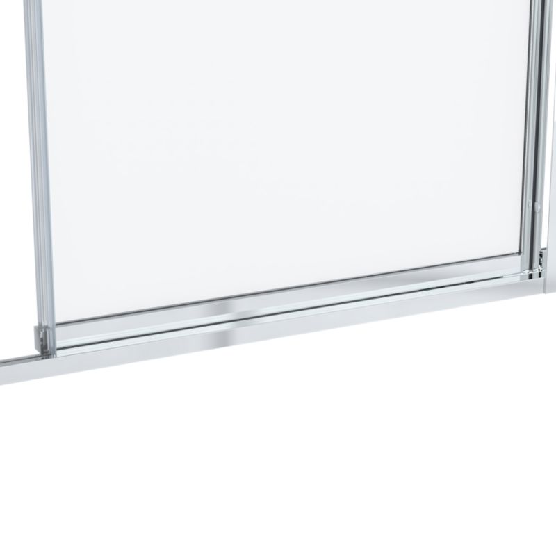 Skydedør til bruseniche 120 cm Krom/Transparent