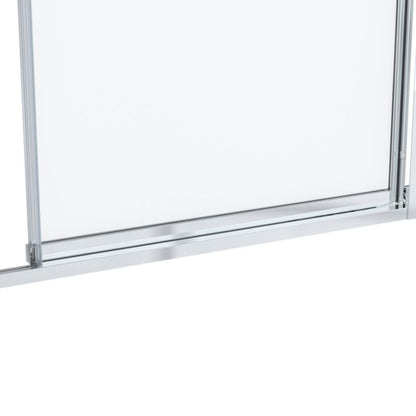 Skydedør til bruseniche 120 cm Krom/Transparent