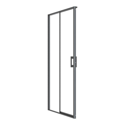 Brusekabinedør Evanna 120 cm Sort Gennemsigtigt Glas