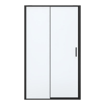 Brusekabinedør Evanna 120 cm Sort Gennemsigtigt Glas