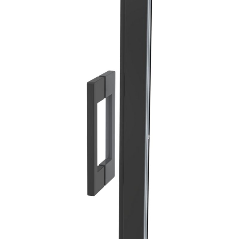 Brusekabinedør Evanna 120 cm Sort Gennemsigtigt Glas