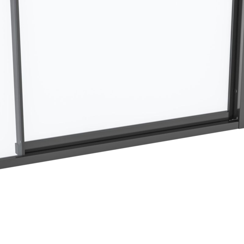 Brusekabinedør Evanna 120 cm Sort Gennemsigtigt Glas