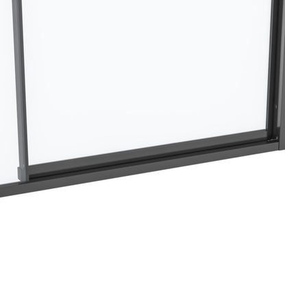Brusekabinedør Evanna 120 cm Sort Gennemsigtigt Glas