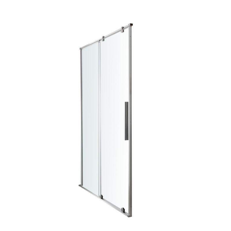 Skydedør til bruseniche Ezili 120 cm Krom/Transparent | 5059340077673
