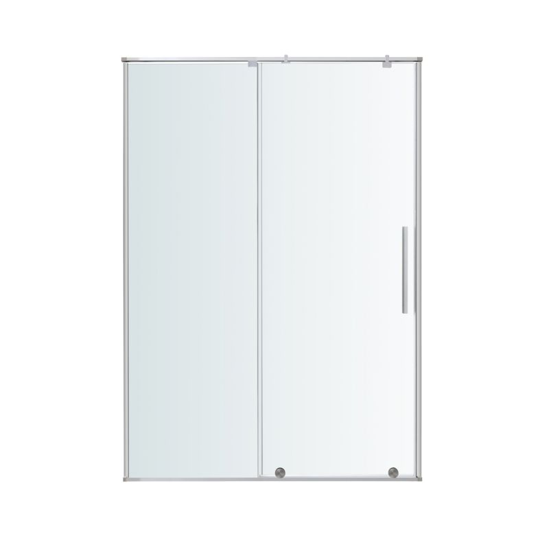 Skydedør til bruseniche Ezili 120 cm Krom/Transparent | 5059340077673