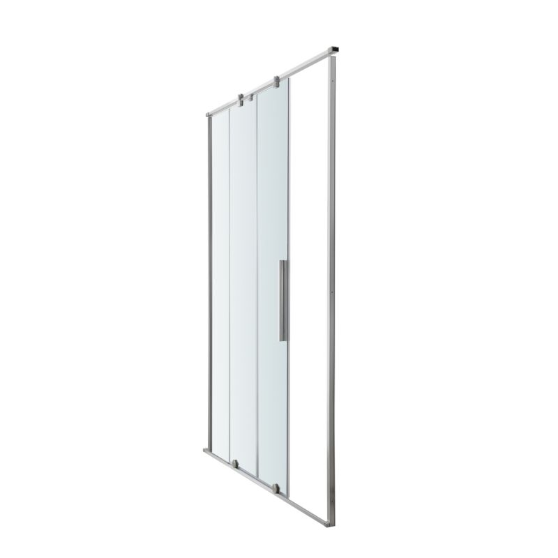 Skydedør til bruseniche Ezili 120 cm Krom/Transparent | 5059340077673