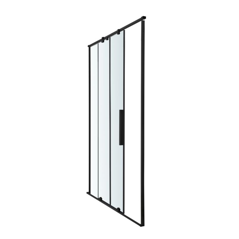 Skydedør til bruseniche 120 cm Sort