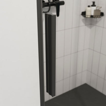 Skydedør til bruseniche 120 cm Sort