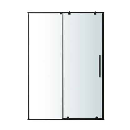 Skydedør til bruseniche Ezili 140 cm Sort/Transparent