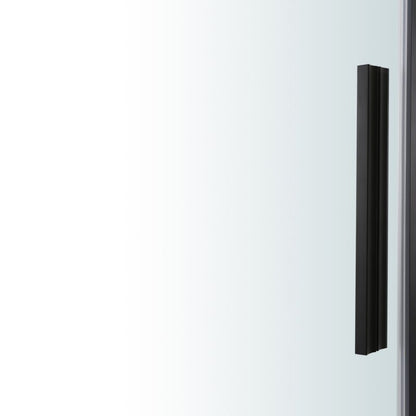 Skydedør til bruseniche Ezili 140 cm Sort/Transparent