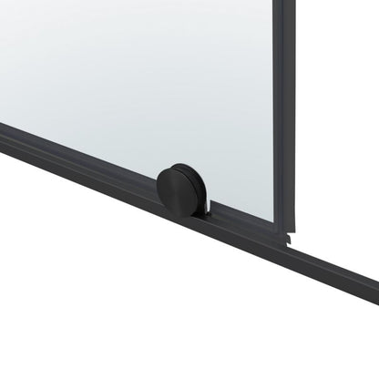 Skydedør til bruseniche Ezili 140 cm Sort/Transparent